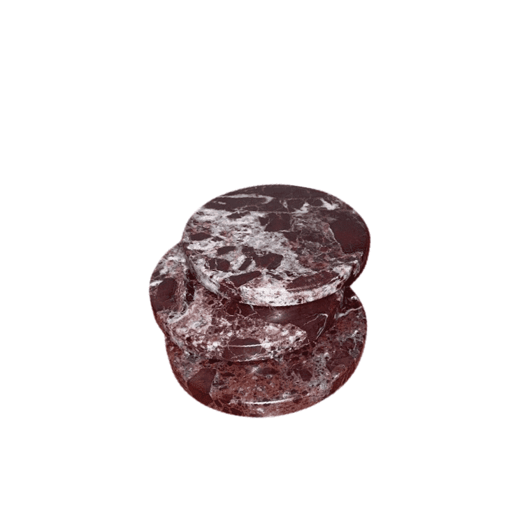 Red Marble Coaster Set