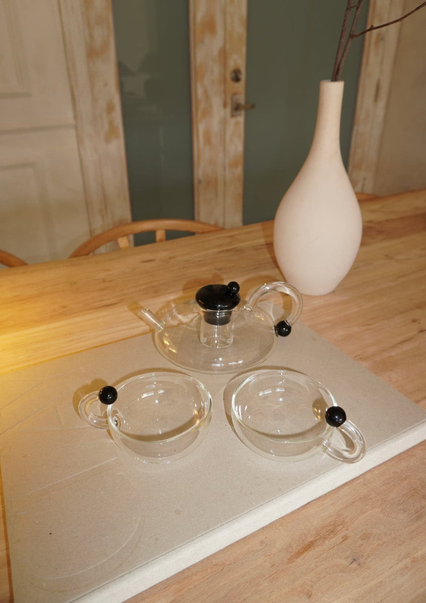 Aspen Tea Set | Borosilicate Glass Tabletop Decor | HueGah Home